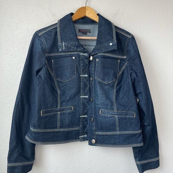 NWT JW Collection Women’s Jean Jacket Size L - Picture 1 of 6